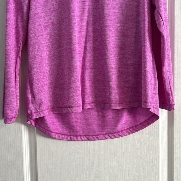 Pinky Purple marl Workout long sleeved shirt Large V-Neck - Picture 2 of 12